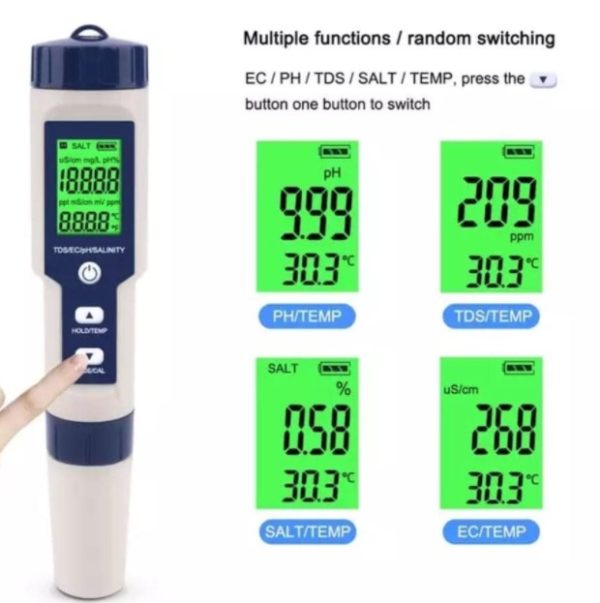 5-in-1 Water Quality Testing Meter